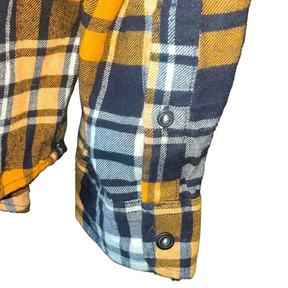 American Eagle Prep Fit Shirt Mens Size XXL Navy Orange Long Sleeve Button Down - Picture 5 of 5